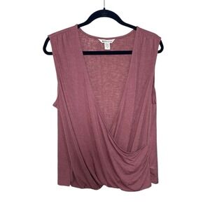 Athleta Breezy Wrap Tank Mauve Size 1X NEW Athleisure‎